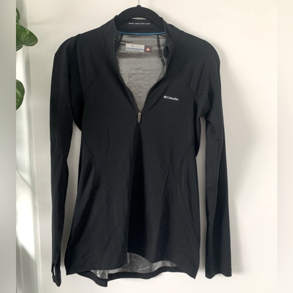 Columbia Workout Top Long Sleeve “Sloan Ridge quarter zip pullover Black SZ:US M - Picture 2 of 5